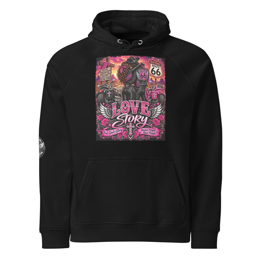 Product Love Story hoodie black right side