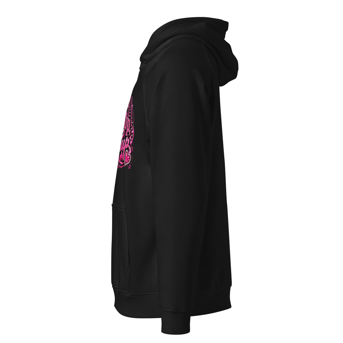 Eco raglan hoodie Buckle Up Butter Cup charcoal melange