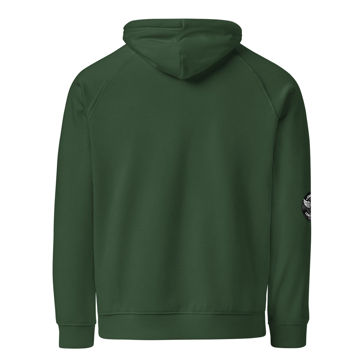 Eco raglan hoodie Buckle Up Butter Cup charcoal melange