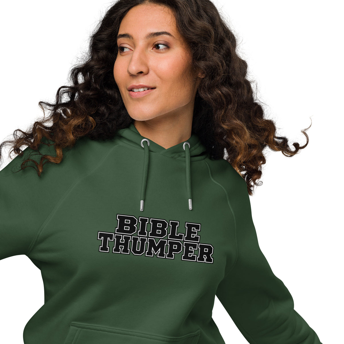 Bible Thumper hoodie white front