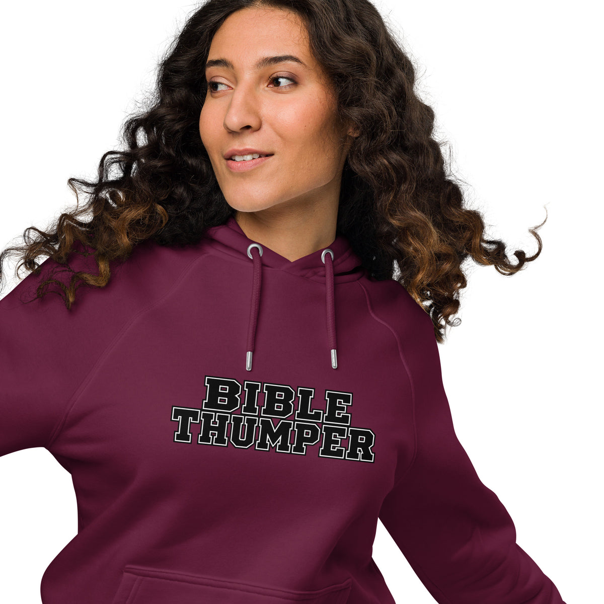 Bible Thumper hoodie white front