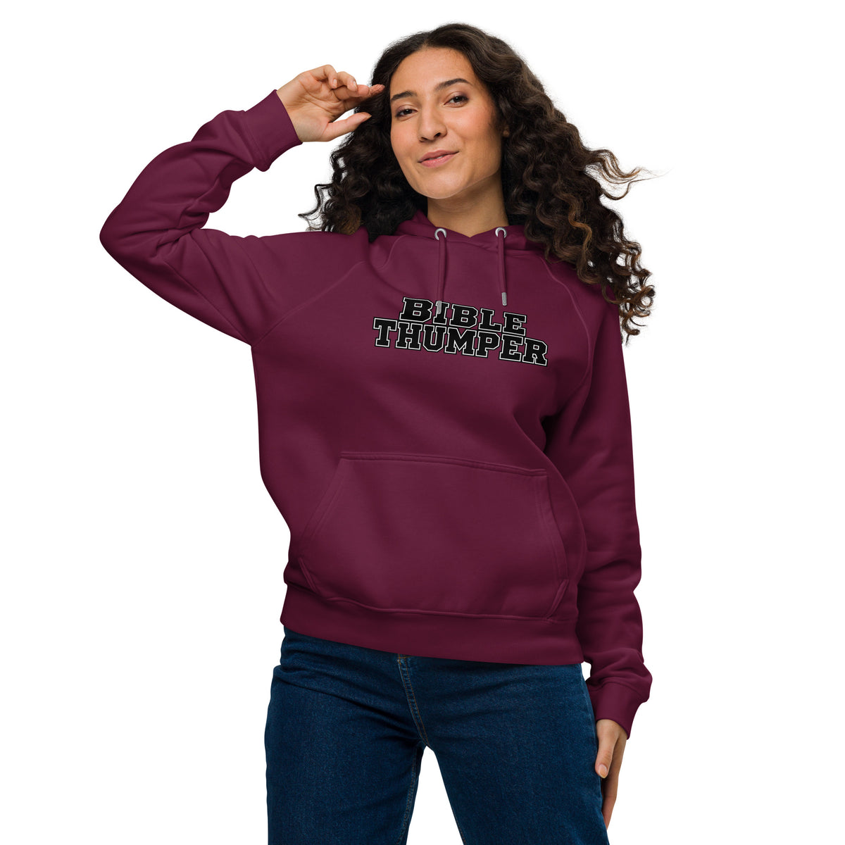 Product Bible Thumper hoodie white front