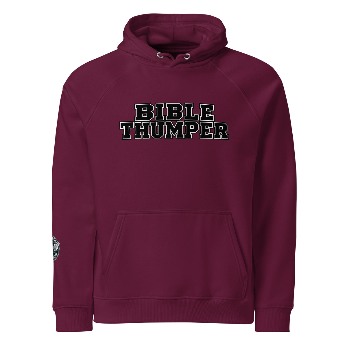 Bible Thumper hoodie bottle green front