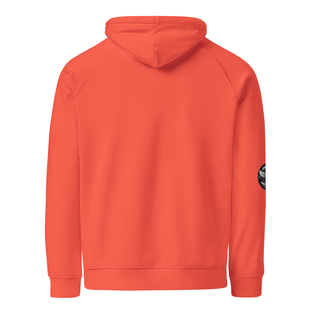 Eco raglan hoodie Buckle Up Butter Cup charcoal melange