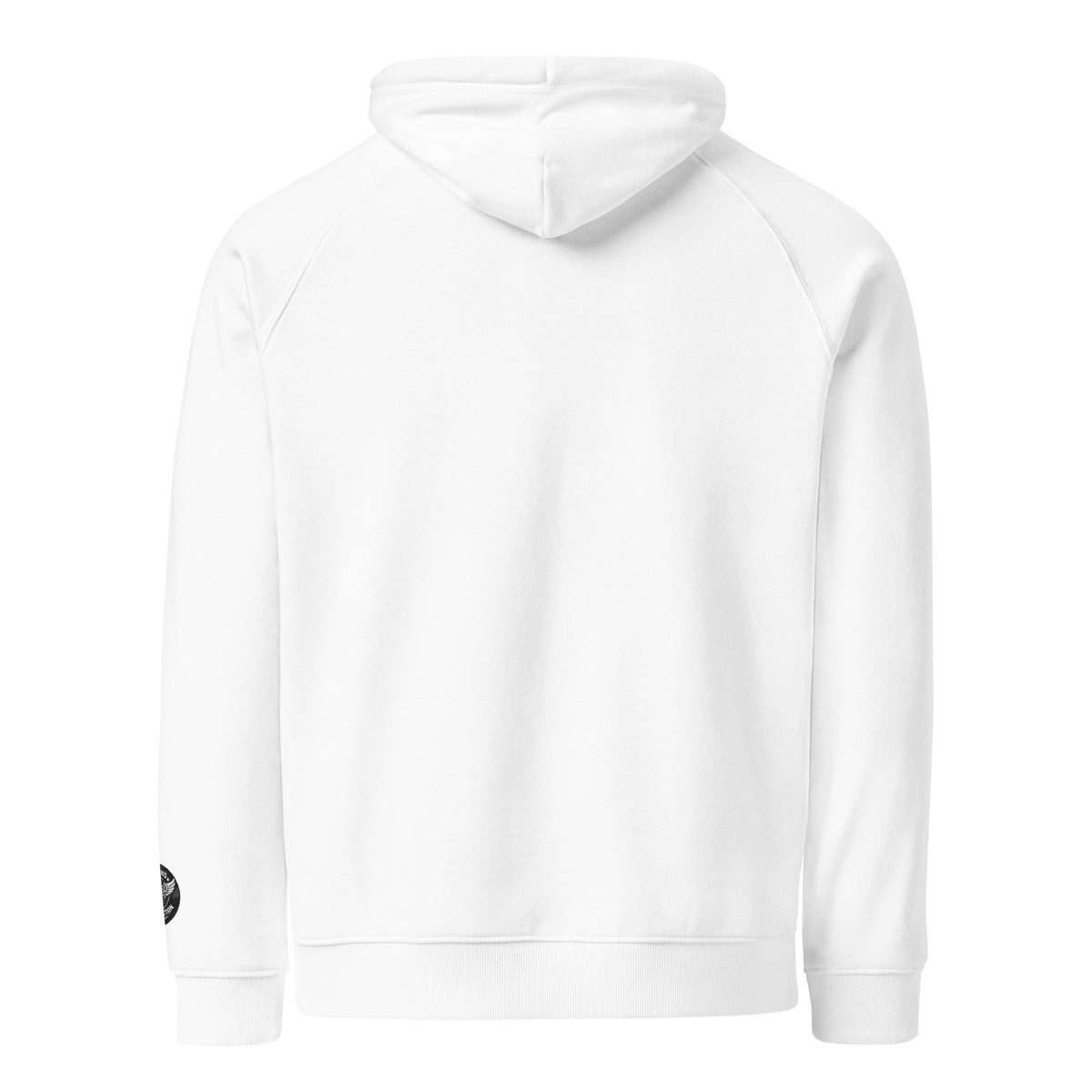Eco raglan hoodie Route 66 black front