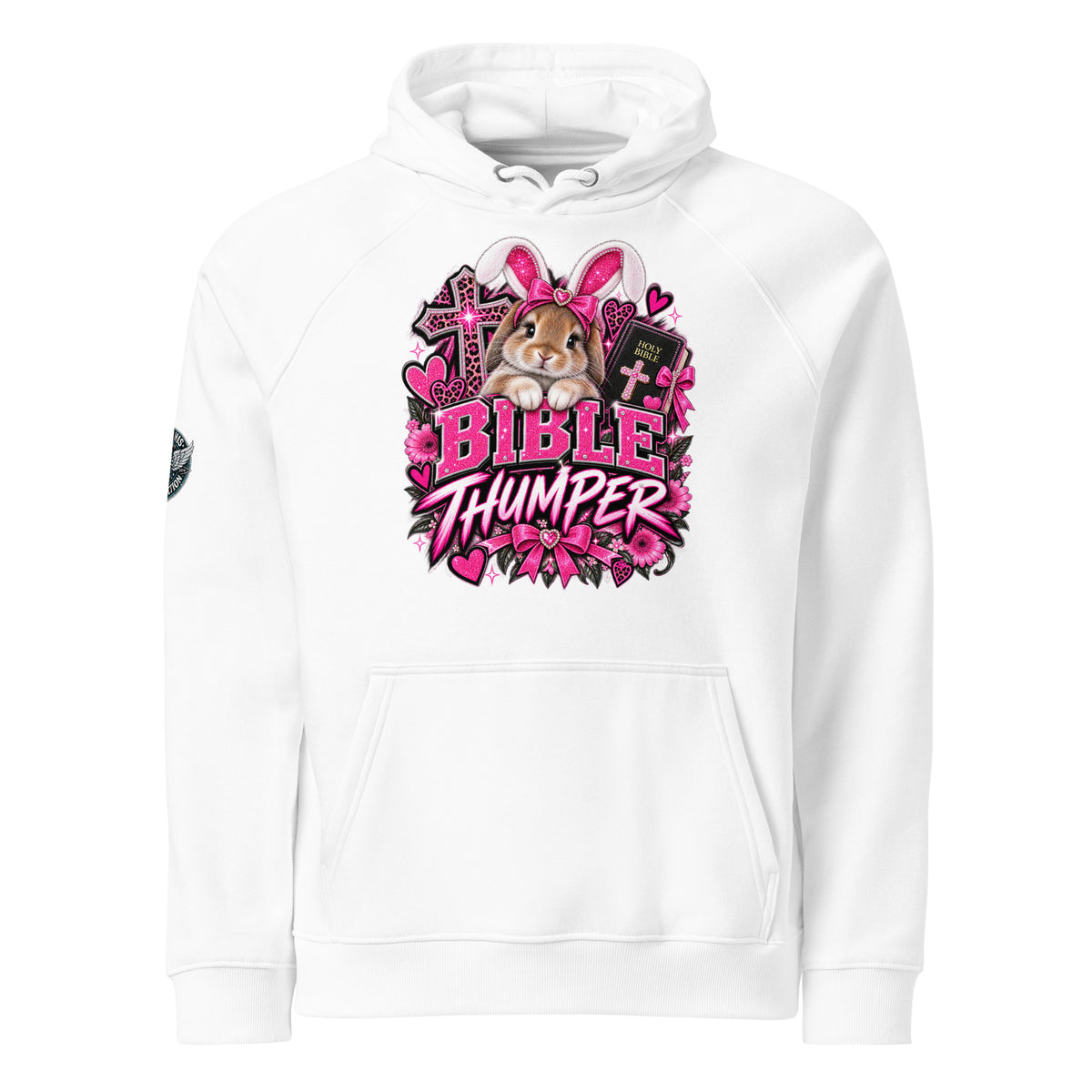 Bible Thumper hoodie white right side