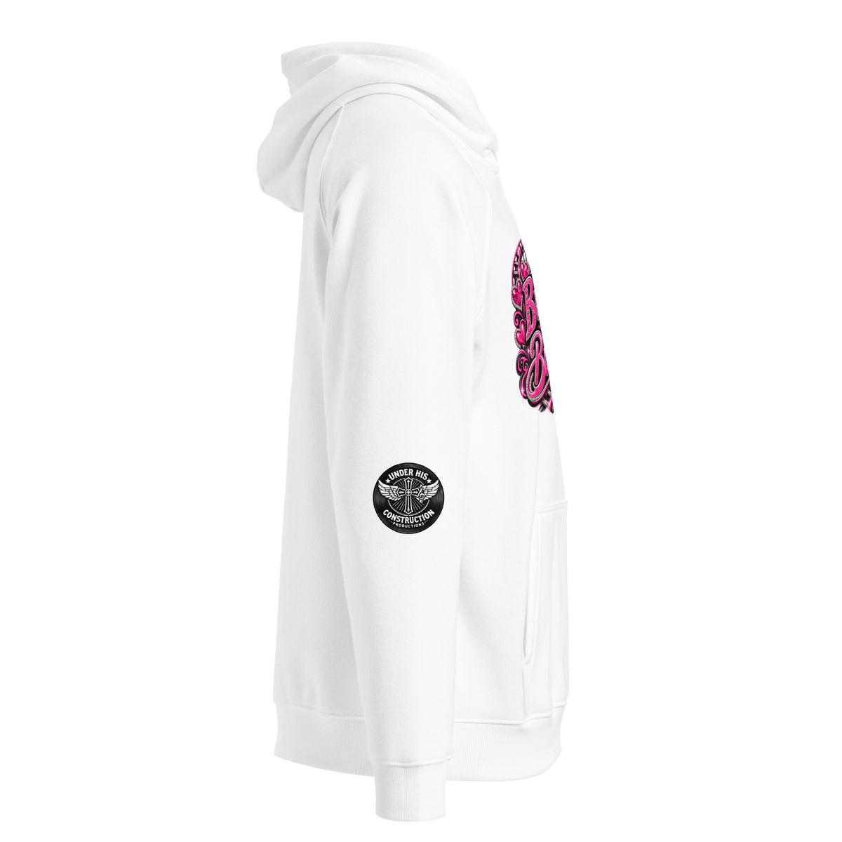 Eco raglan hoodie Buckle Up Butter Cup charcoal melange