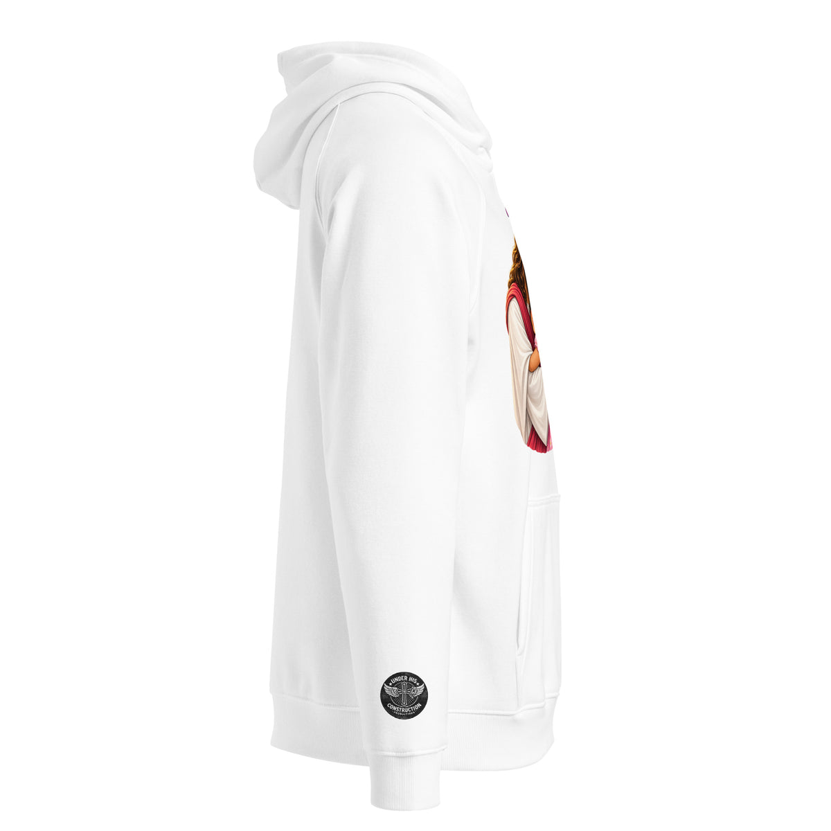 Eco raglan hoodie My Daddy Never Leaves Me right side