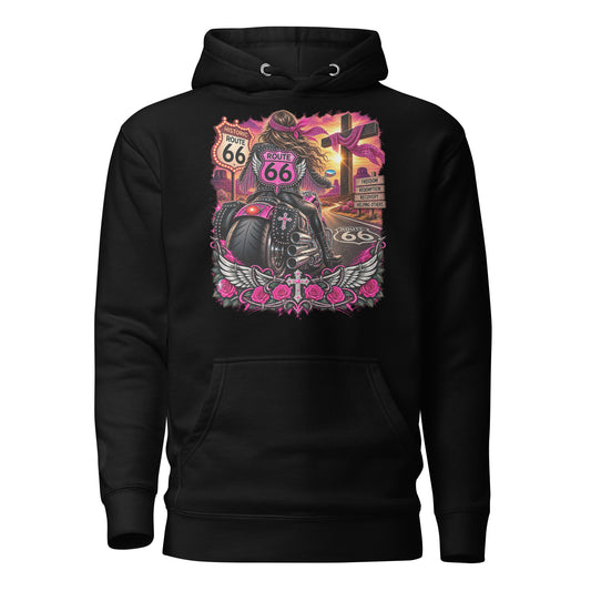 Route 66 hoodie black right side